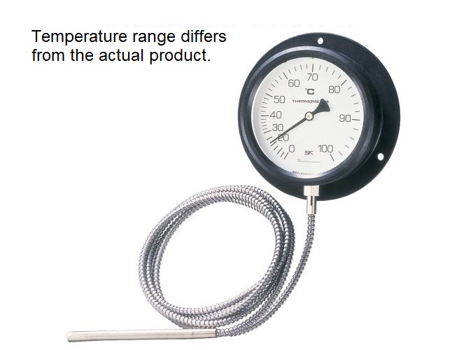 Vapor Pressure Type Remote Sensing Dial Thermometer, 0 to 80°C